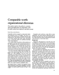 Comparable worth: organizational dilemmas
