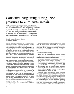 Collective bargaining during 1986: pressures to curb costs remain