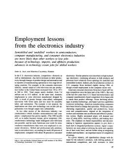 Employment lessons from the electronics industry