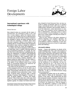 International experiences with technological change