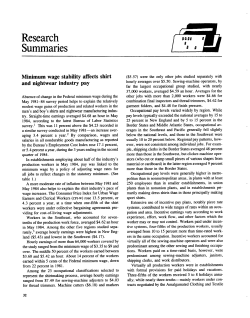 Minimum wage stability affects shirt and nightwear industry pay