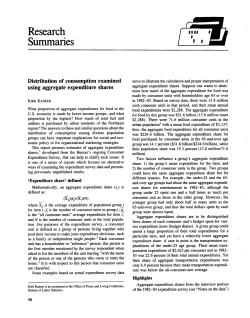 Distribution of consumption examined using aggregate expenditure shares