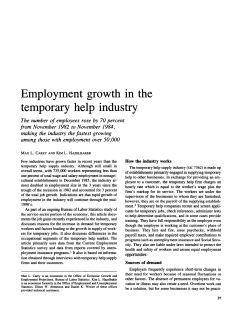 Employment growth in the temporary help industry