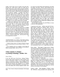 Union response to changes in printing technology: another view