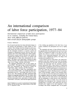 An international comparisonof labor force participation, 1977-84