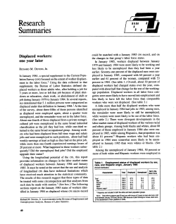 Displaced workers: one year later