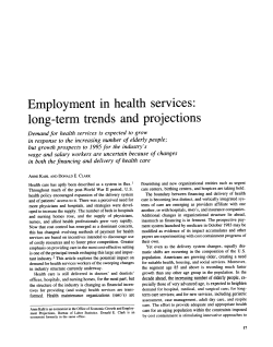 Employment in health services: long-term trends and projections
