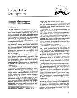 ILO adopts asbestos standard; focuses on employment issues