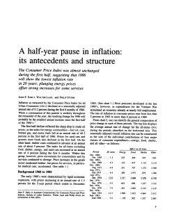 A half-year pause in inflation:its antecedents and structure