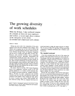 The growing diversity of work schedules