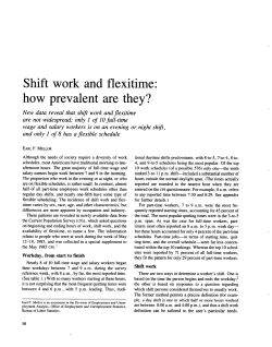 Shift work and flexitime: how prevalent are they?