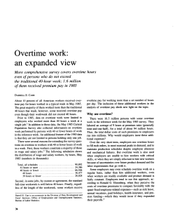 Overtime work: an expanded view