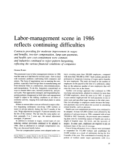 Labor-management scene in 1986 reflects continuing difficulties