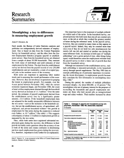 Moonlighting : a key to differences in measuring employment growth