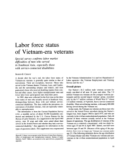 Labor force status of Vietnam-era veterans