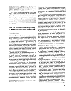 How are Japanese unions responding to microelectronics-based automation?