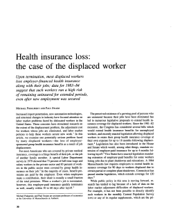 Health insurance loss: the case of the displaced worker