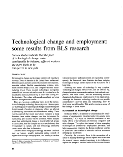 Technological change and employment: some results from BLS research