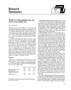 Decline in youth population does not lead to lower jobless rates