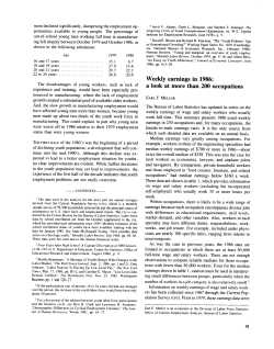 Weekly earnings in 1986: a look at more than 200 occupations