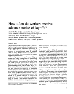 How often do workers receive advance notice of layoffs?