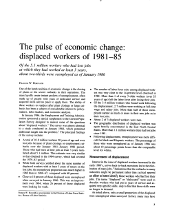 The pulse of economic change:displaced workers of 1981-85