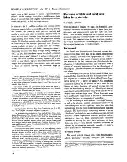 Revisions of State and local area labor force statistics