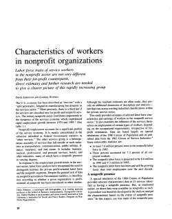 Characteristics of workers in nonprofit organizations
