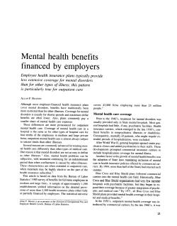 Mental health benefits financed by employers