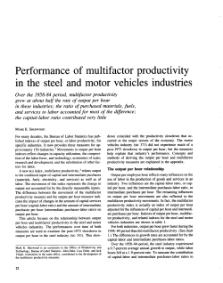 Performance of multifactor productivity in the steel and motor vehicles industries