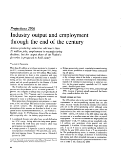 Industry output and employment through the end of the century