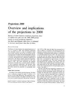 Overview and implicationsof the projections to 2000