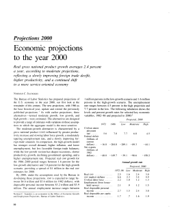 Economic projections to the year 2000