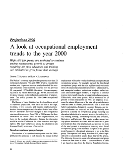 A look at occupational employment trends to the year 2000