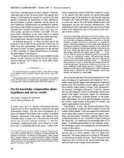 Pay-for-knowledge compensation plans: hypotheses and survey results