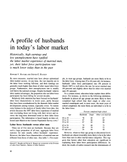 A profile of husbands in today s labor market