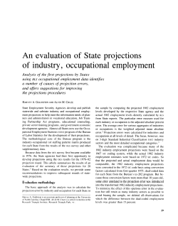 An evaluation of State projections of industry, occupational employment