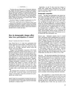 How do demographic changes affect labor force participation of women?