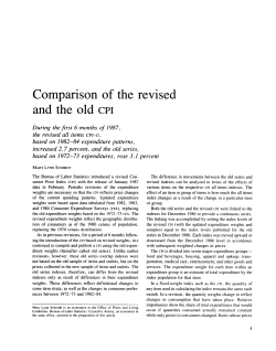 Comparison of the revisedand the old CPI