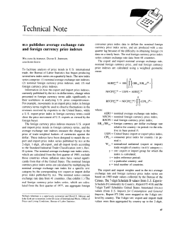 BLS publishes average exchange rate and foreign currency price indexes