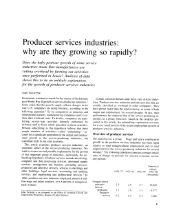 Producer services industries: why are they growing so rapidly?