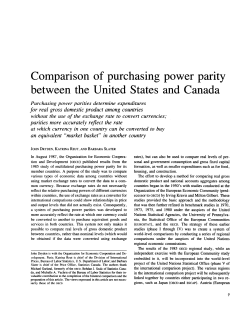 Comparison of purchasing power parity between the United States and Canada