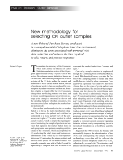 New methodology for selecting outlet samples