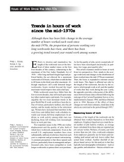 Trends in hours of work since the mid-1970s