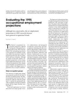 Evaluating the 1995 BLS occupational employment projections