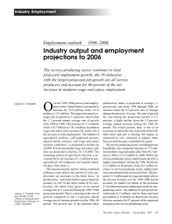 Industry output and employment projections to 2006