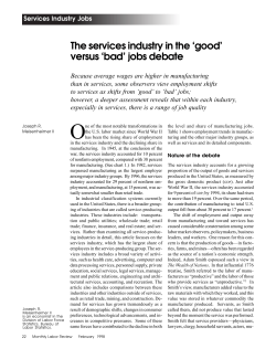 The services industry in the good versus bad jobs debate