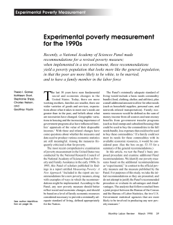 Experimental poverty measurement for the 1990s