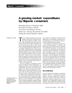 A growing market: expenditures by Hispanic consumers