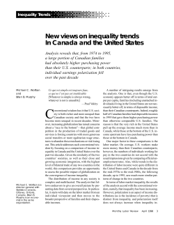 New views of inequality trends in Canada and the United States
